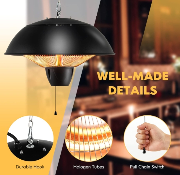 Halogen outdoor heater