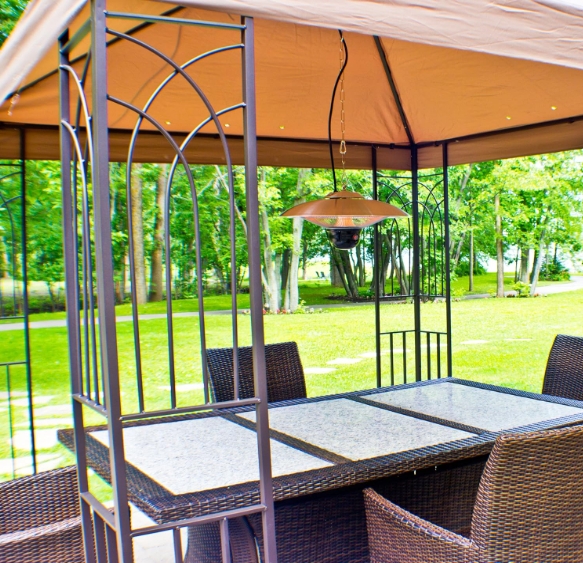 Waterproof heater for pergola
