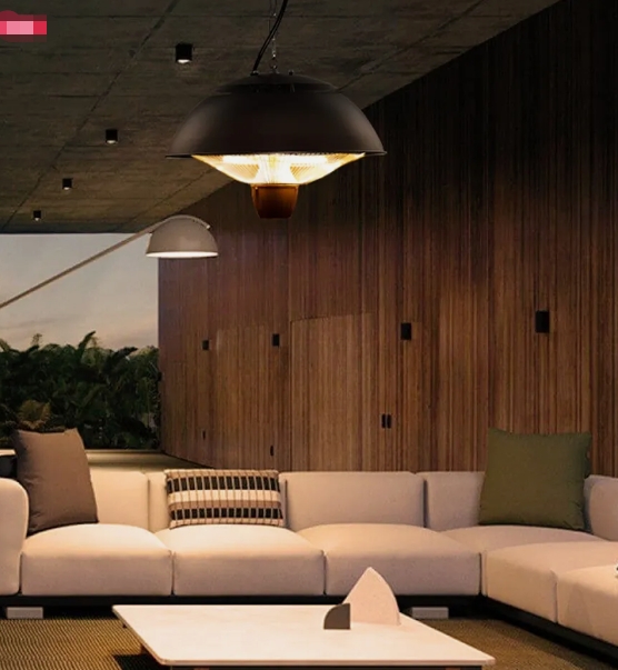 Distance between patio heater and ceiling